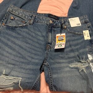 Aeropostale Women's Blue Ripped Boyfriend Jeans